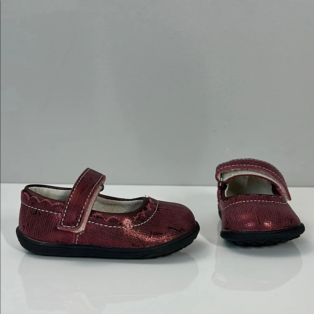 See Kai Run Burgundy Jane ll Dress Shoes Size 5 Holiday